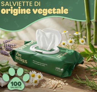 Salviette per Cani Senza Profumo e Alcol