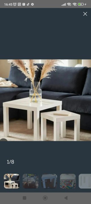 Mesa auxiliar Ikea Lack 35x35 Blanca