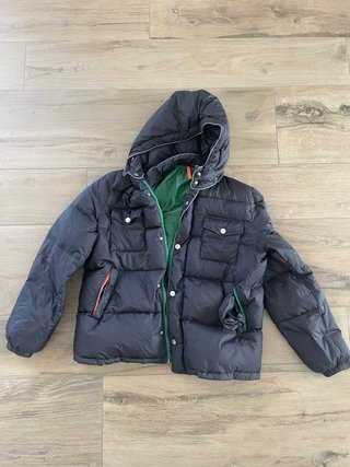 Abrigo Purificación García negro y verde hombre