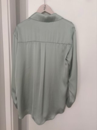 Camisa Zara verde agua talla XS