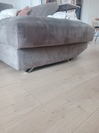 Sofá chaise longue gris 2.85m Zeus Divano
