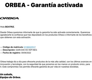 Bicicleta de carretera ORBEA GAIN