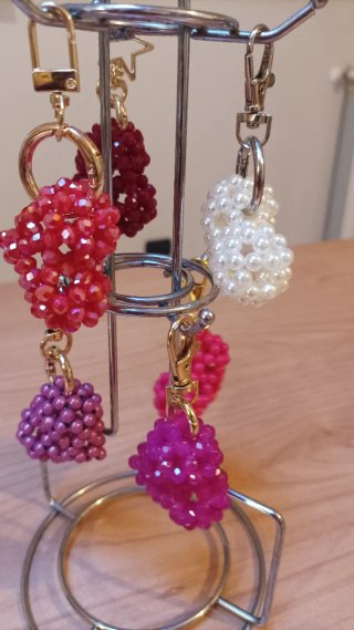 Charms per borse, decorazioni blu e argento