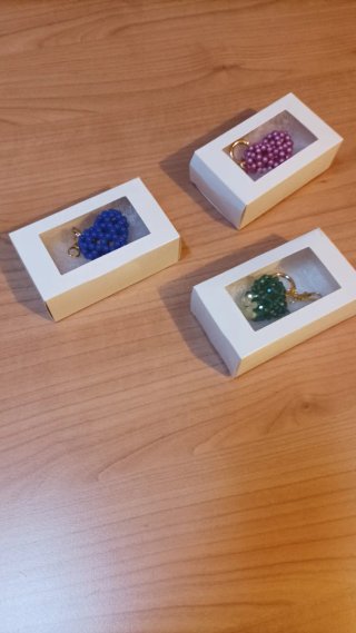 Charms per borse, decorazioni blu e argento