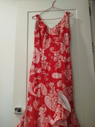 Traje de Flamenca Rojo y Blanco