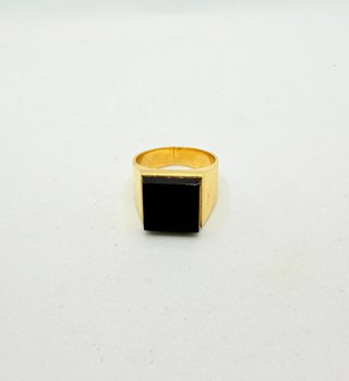 Sello de oro 18k piedra Onix, 9.49 g, T-20.