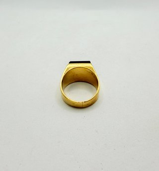 Sello de oro 18k piedra Onix, 9.49 g, T-20.