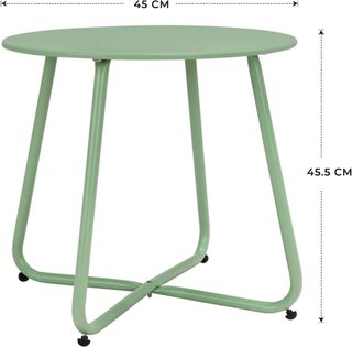 Mesa auxiliar verde exterior