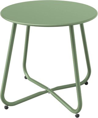 Mesa auxiliar verde exterior