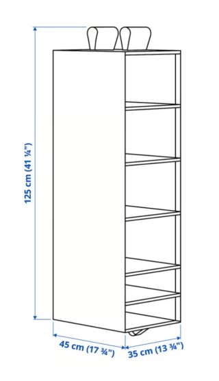 Organizador armario Ikea-Skubb,6 compartimentos.
