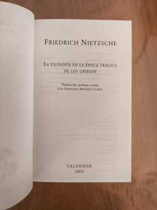 La filosofía en la época trágica de los griegos