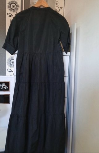 Vestidos  Zara Taffetan en Azul y negro Talla XS