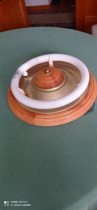 Lámpara Plafón Cocina Madera Metal