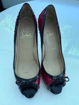 Zapatos Christian Louboutin Peep Toe Rojos