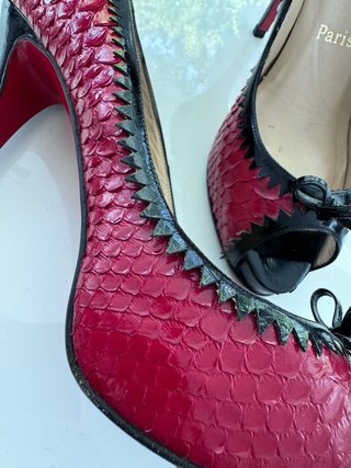 Zapatos Christian Louboutin Peep Toe Rojos