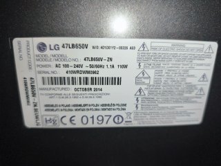 TV LG 47Lb650v Pantalla Rota