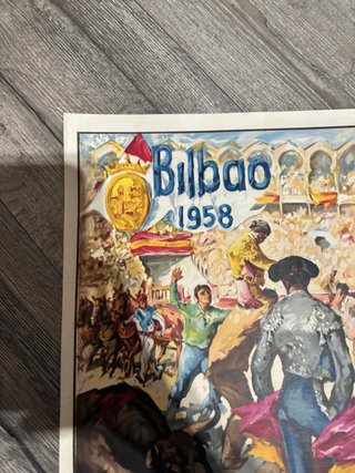 Cartel Toros Bilbao 1958