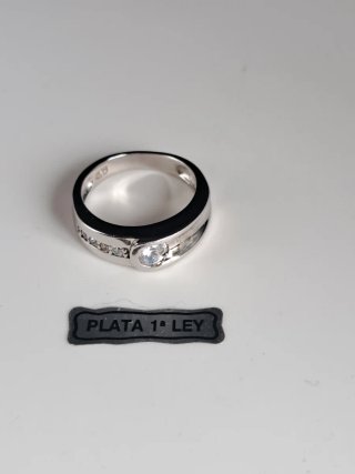 Anillo Plata 925 Rodiada Circonitas