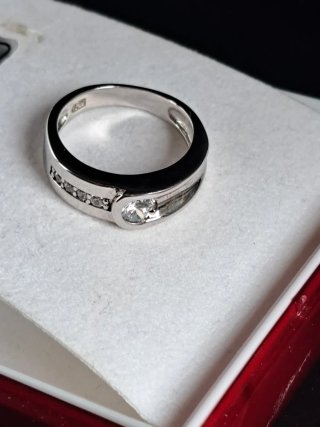 Anillo Plata 925 Rodiada Circonitas