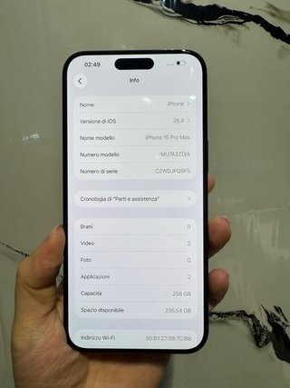 iPhone 15 Pro Max 256GB Blu