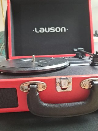 Tocadiscos maletín Lauson Rojo y Negro