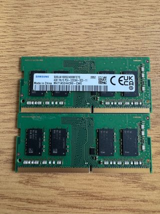 2x Samsung 4GB DDR4 3200MHz SODIMM RAM