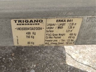 Remolque ERKA 750kg