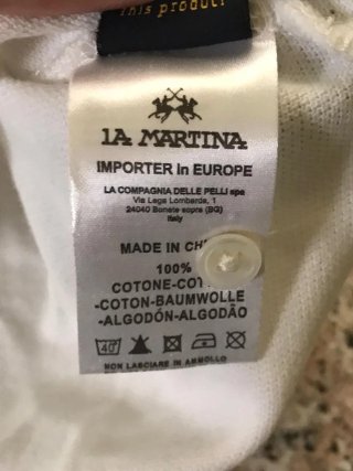 Polo La Martina Bianco tg.S uomo