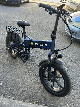 Bicicleta Eléctrica Plegable Azul