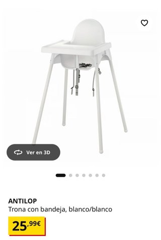 Tróna Antilop IKEA con bandeja