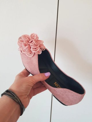 Bailarinas rosas con flor talla 39