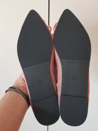 Bailarinas rosas con flor talla 39