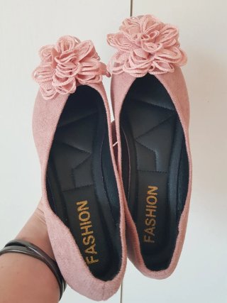 Bailarinas rosas con flor talla 39