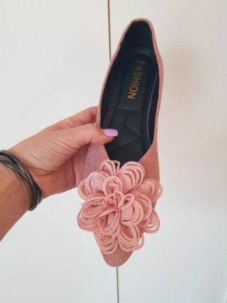 Bailarinas rosas con flor talla 39