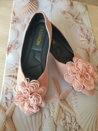 Bailarinas rosas con flor talla 39