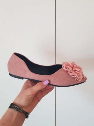 Bailarinas rosas con flor talla 39