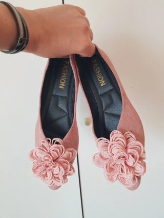 Bailarinas rosas con flor talla 39