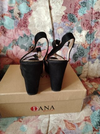 Sandalias Dana Negras Verano Abiertas