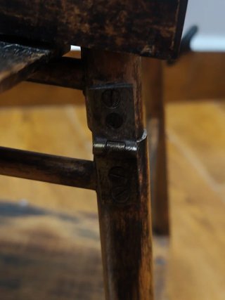 Trona de Muñeca Antigua Madera Rústica