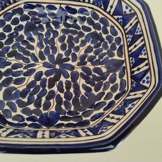 Centrotavola ceramica Nabeul Tunisia vintage