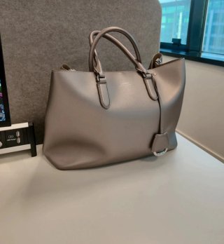 Bolso Lauren Ralph Lauren Piel color Taupe