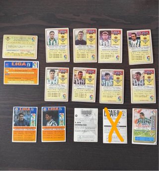 Cromos Liga Española R. Betis 94-95 95-96