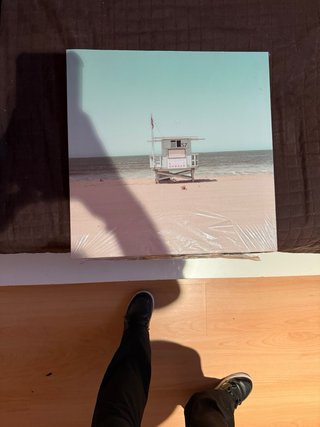 Cuadro Playa Salvavidas Teal Beige