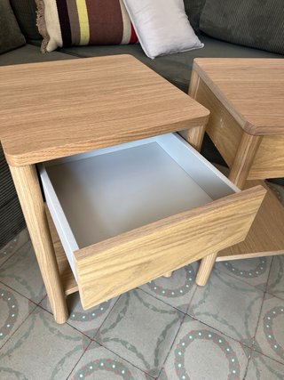 Mesas de noche de madera (2 unidades)