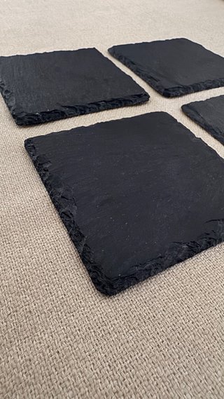 4 Posavasos de Pizarra Natural