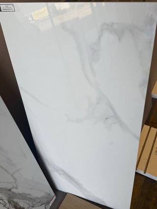 Azulejo 60x120 Mármol Blanco Pulido Rectificado