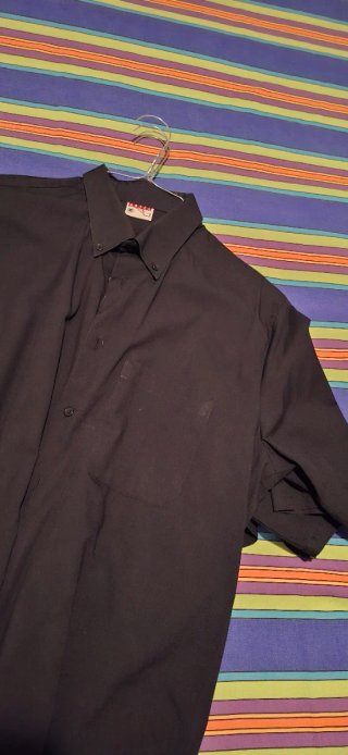 Camisa negra manga corta Talla M
