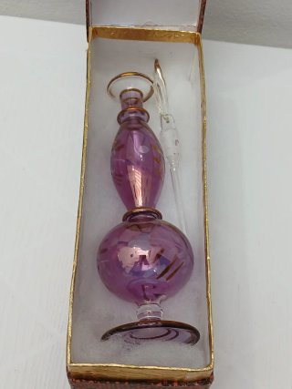 Boccetta in vetro soffiato viola