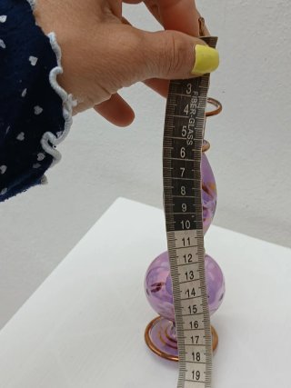 Boccetta in vetro soffiato viola