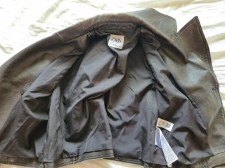 Chaqueta Biker Zara Efecto Piel Vintage